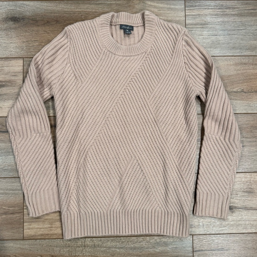 EDDIE BAUER Granola Heavyweight Nude Pink Knitted Sweater | Size Large